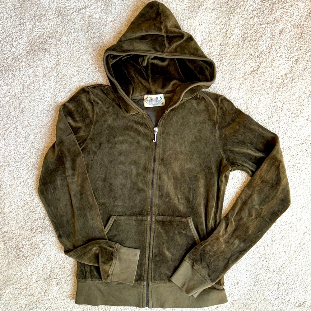 Authentic Vintage Juicy Couture velour hoodie size medium